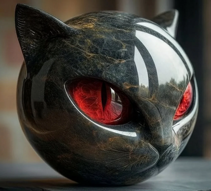 Estatua Gato Mármol Decorativa