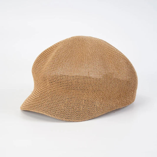 Sombrero de paja con boina elegante para mujer - Vestiria