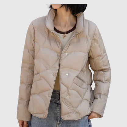 Chaqueta invernal abrigada con cierre para mujer - Vestiria
