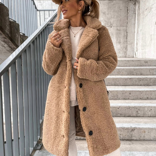 Abrigo Peludo Cálido y Chic Mujer - Vestiria