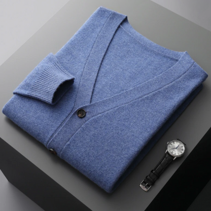 Jersey de punto hombre cuello en V casual