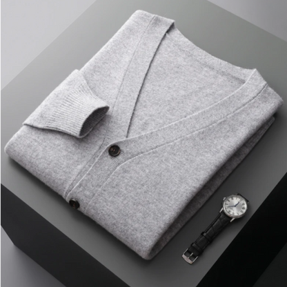 Jersey de punto hombre cuello en V casual