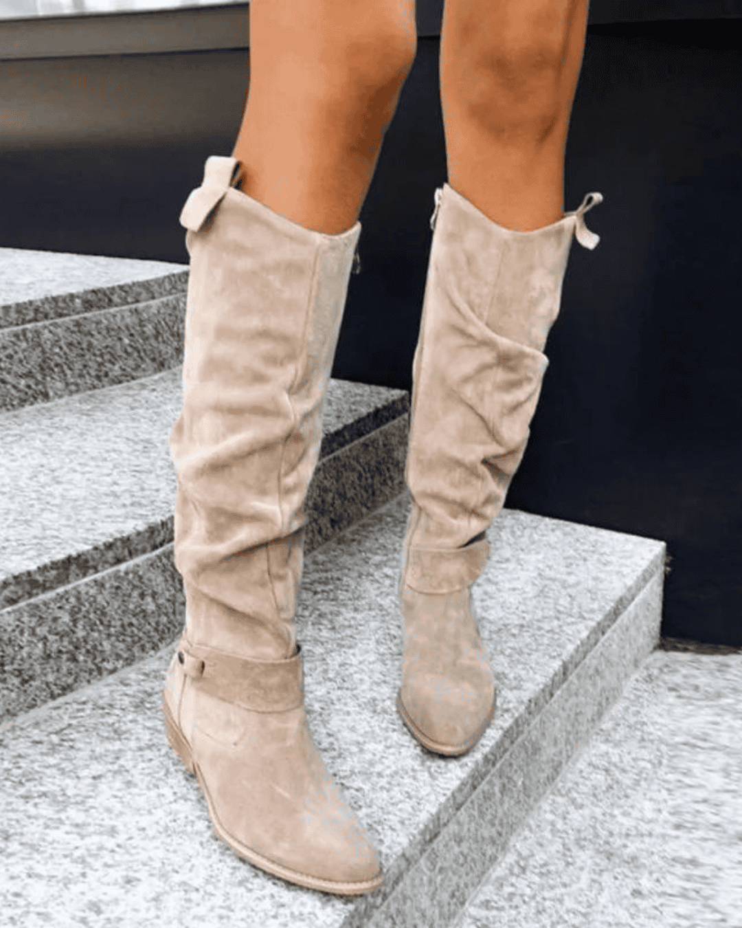 Botas Mujer Altas Cremallera Cuero