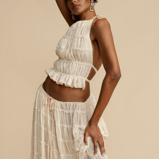 Vestido Falda Corta Conjunto Sin Mangas - Vestiria