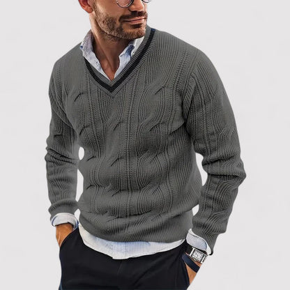 Jersey de Punto Clásico Hombre Cuello Alto