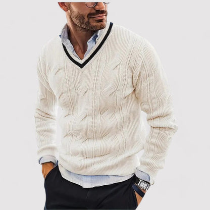Jersey de Punto Clásico Hombre Cuello Alto
