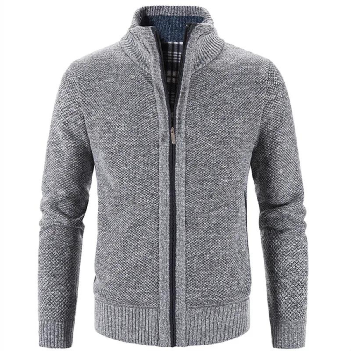 Chaqueta de punto cuello alto abrigada - Vestiria