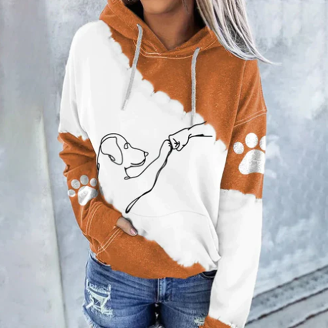 Sudadera Capucha Mujer Estampado Perro Divertido