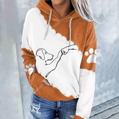 Sudadera Capucha Mujer Estampado Perro Divertido