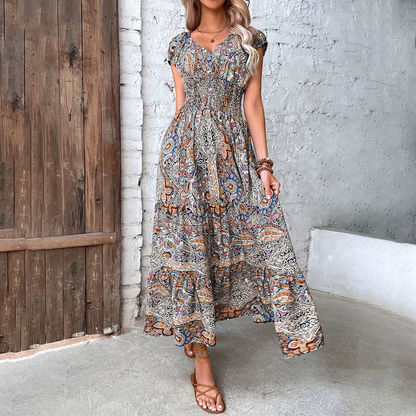 Vestido Maxi Boho Estampado Floral