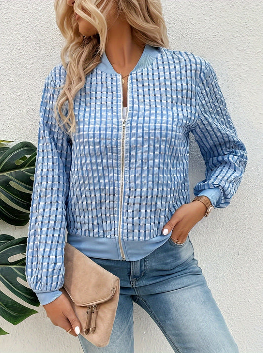 Chaquetón mujer manga larga estampado fashion - Vestiria
