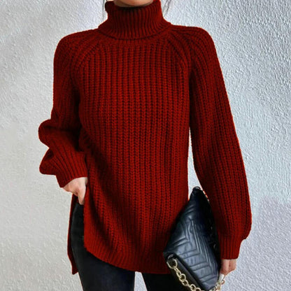 Jersey Cuello Alto Mujer Elegante