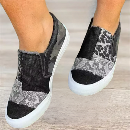 Zapatillas Slip-on Mujer Patchwork Elegantes