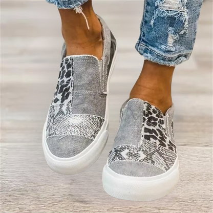 Zapatillas Slip-on Mujer Patchwork Elegantes