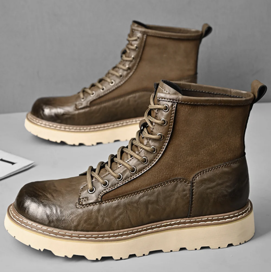 Botas de cuero hombre elegantes y resistentes