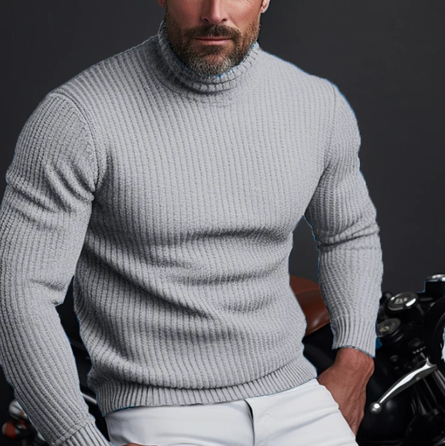 Sudadera de cuello alto moda hombre premium