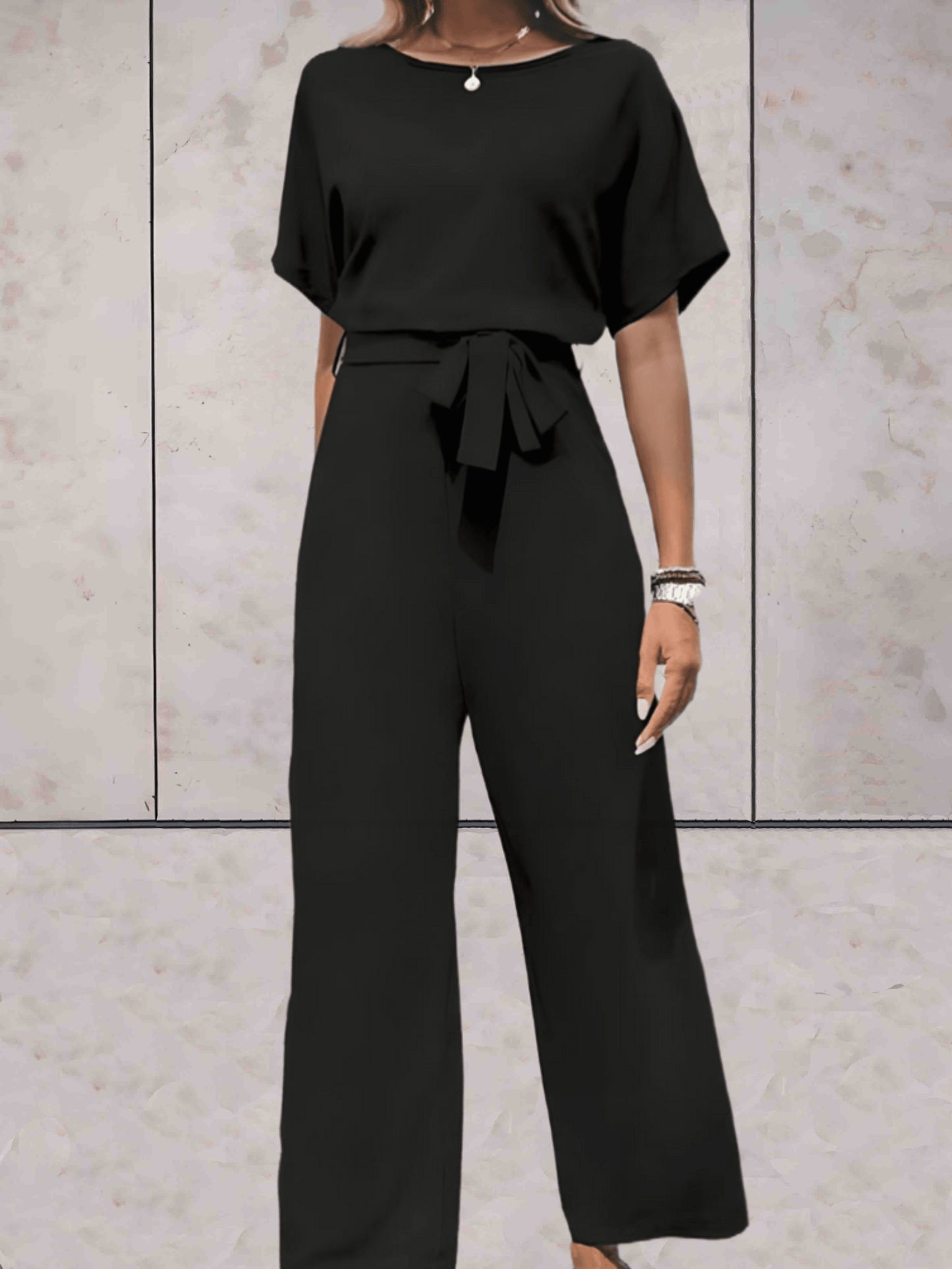 Pantalón Elegante Cuello Redondo Estilo Clásico