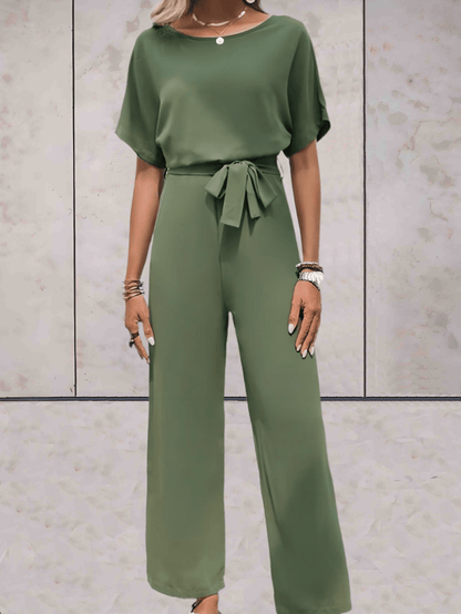 Pantalón Elegante Cuello Redondo Estilo Clásico