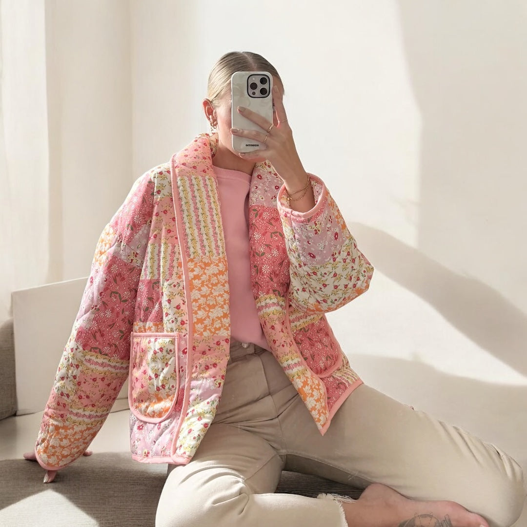 Chaqueta acogedora Floral Mujer