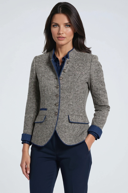 Chaquetón Mujer Cuello Alto Elegante