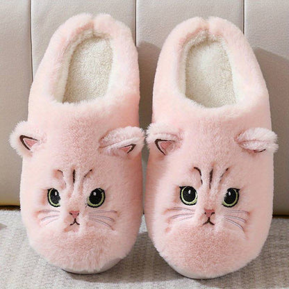 Pantuflas gato suaves y cálidas para mujer
