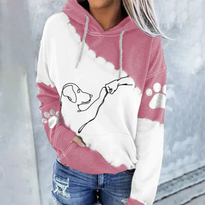 Sudadera Capucha Mujer Estampado Perro Divertido