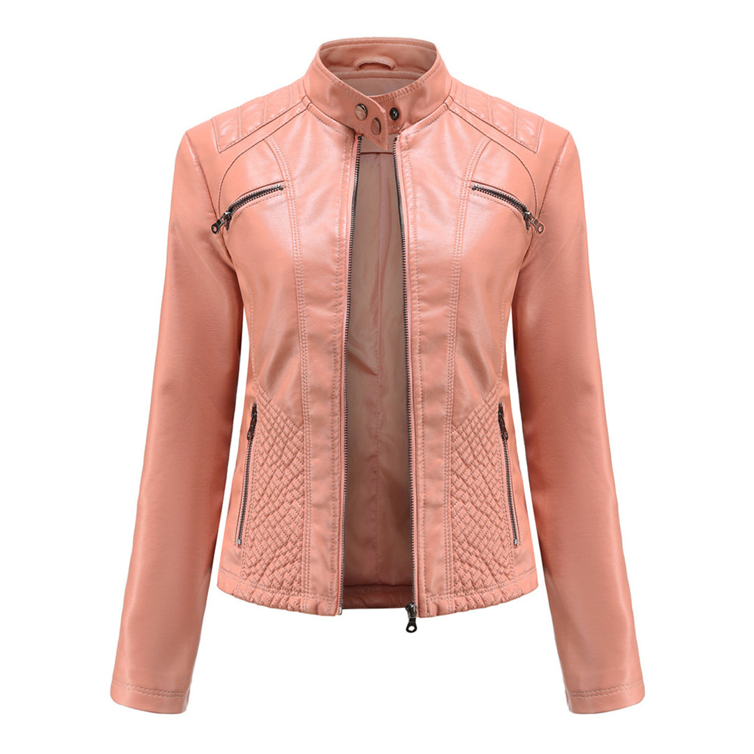 Chaqueta Cuero Mujer Estilo Rebelde