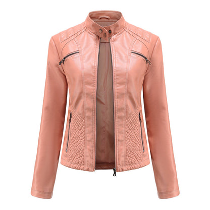 Chaqueta Cuero Mujer Estilo Rebelde