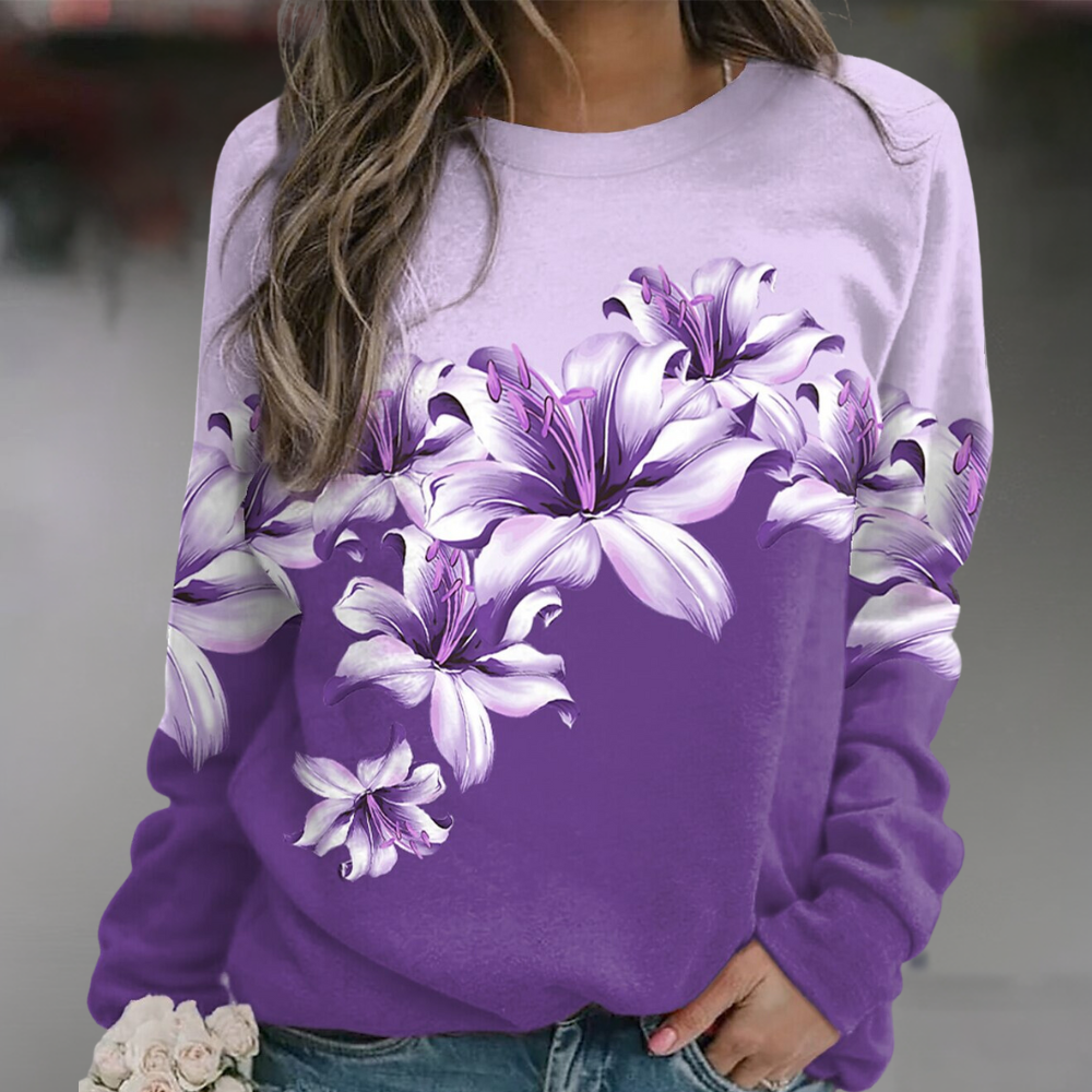 Sudadera Floral Mujer Estilo Boho