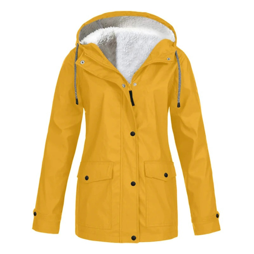 Chaquetón Impermeable Mujer Forro Polar Corto