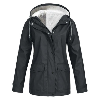 Chaquetón Impermeable Mujer Forro Polar Corto