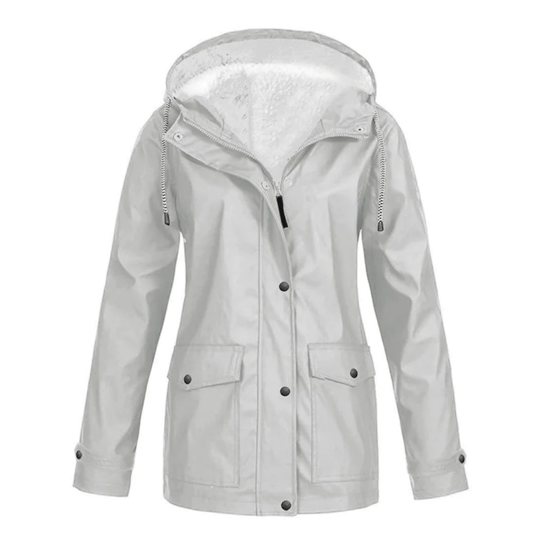 Chaquetón Impermeable Mujer Forro Polar Corto