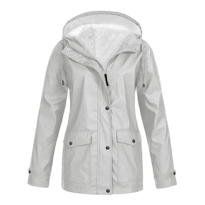 Chaquetón Impermeable Mujer Forro Polar Corto