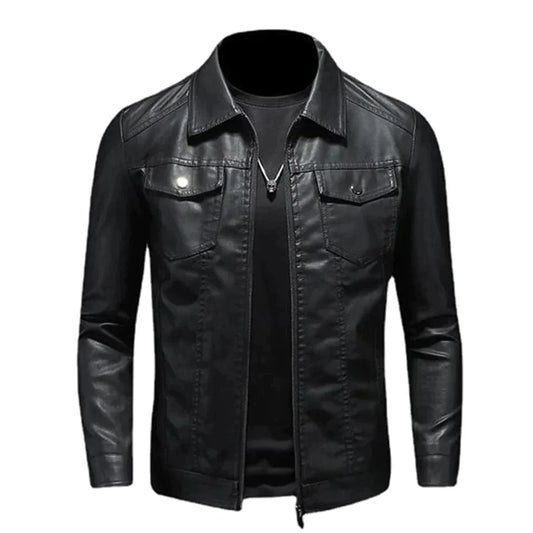 Chaqueta Cuero Hombre Estilo Urbano - Vestiria