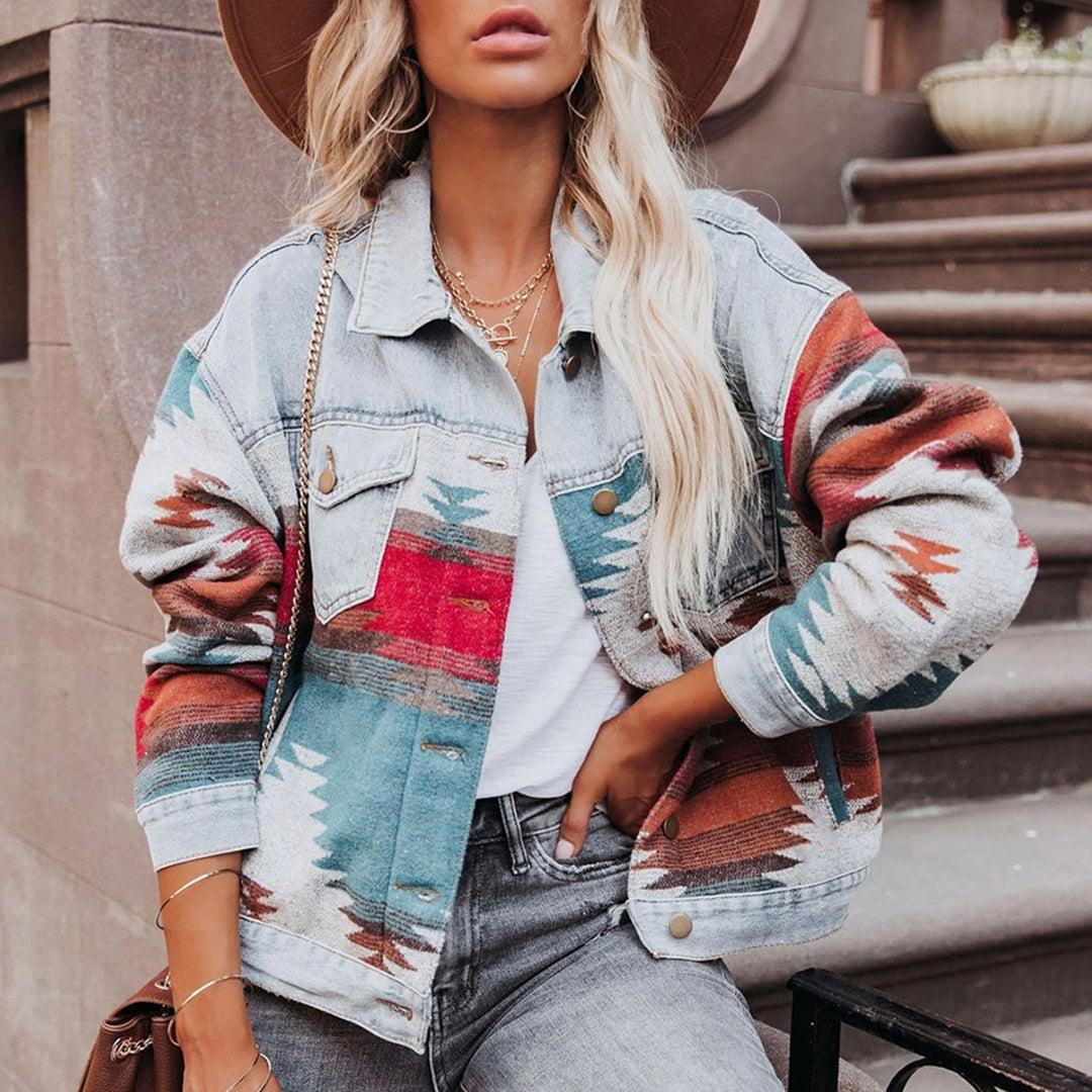 Chaqueta Mezclilla Mujer Estilo Retro - Vestiria