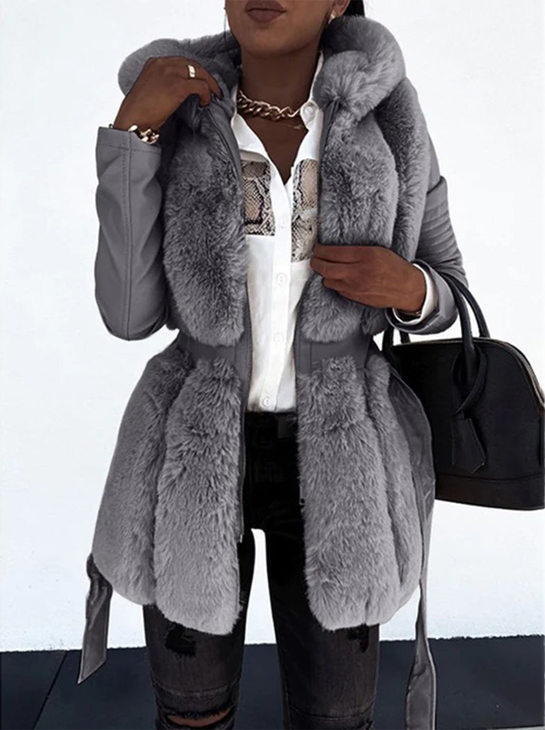 Chaquetón Invierno Mujer Corte Largo Elegante - Vestiria