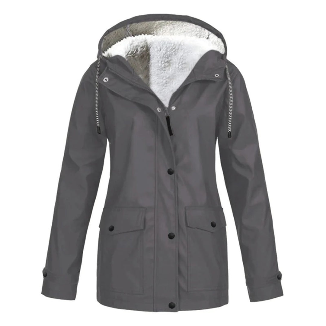 Chaquetón Impermeable Mujer Forro Polar Corto - Vestiria