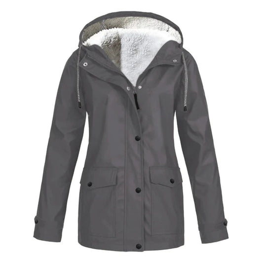 Chaquetón Impermeable Mujer Forro Polar Corto - Vestiria