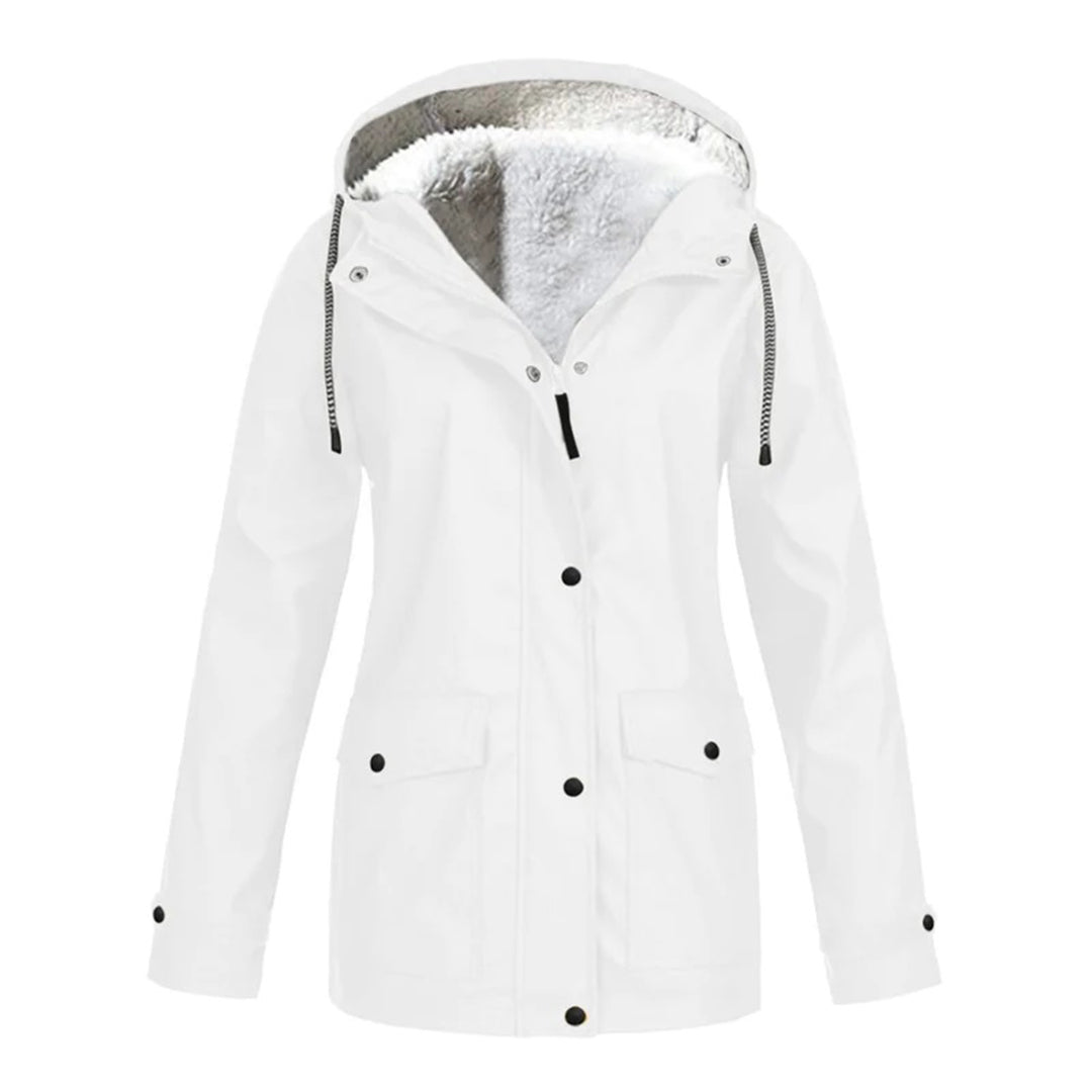 Chaquetón Impermeable Mujer Forro Polar Corto