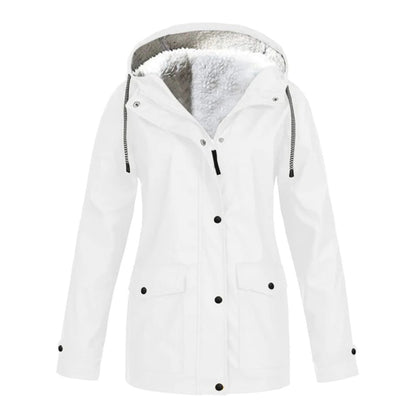 Chaquetón Impermeable Mujer Forro Polar Corto