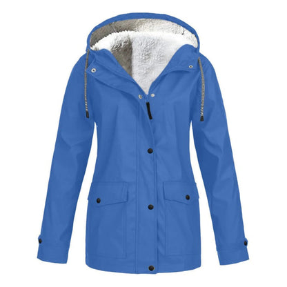 Chaquetón Impermeable Mujer Forro Polar Corto