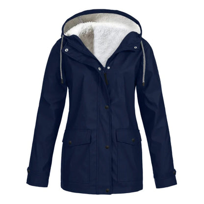 Chaquetón Impermeable Mujer Forro Polar Corto