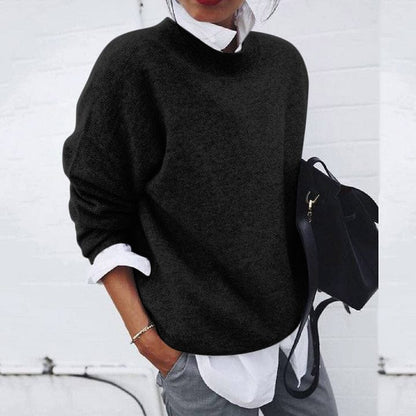 Sudadera mujer cuello redondo suave