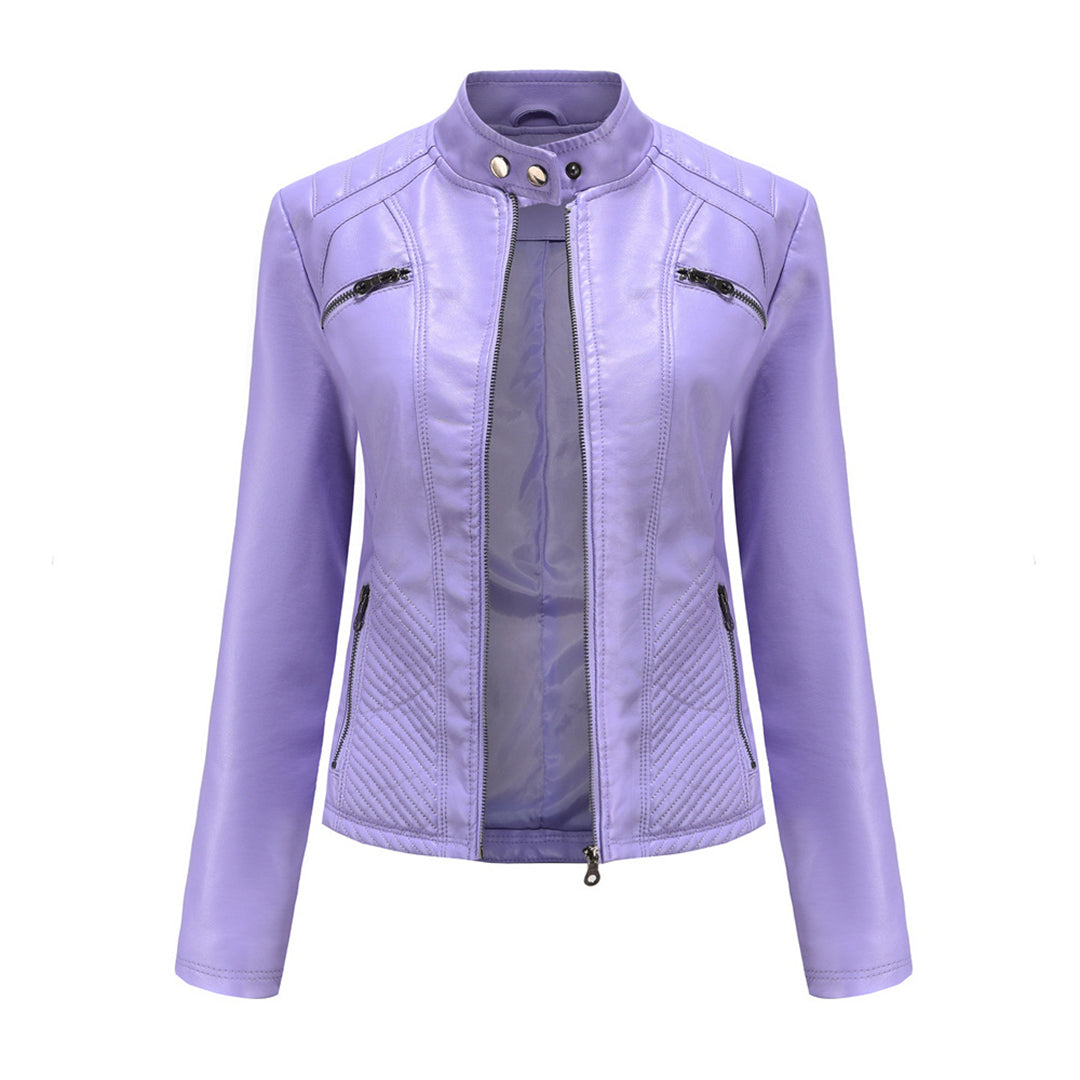 Chaqueta Cuero Mujer Estilo Rebelde