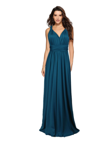 Vestido Largo Elegante Espalda Abierta Mujer