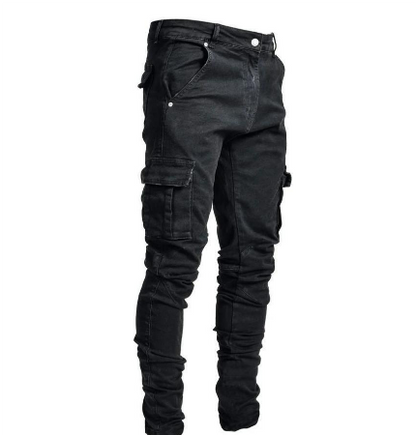 Pantalones Chinos Cargo Estilo Urbano Hombre