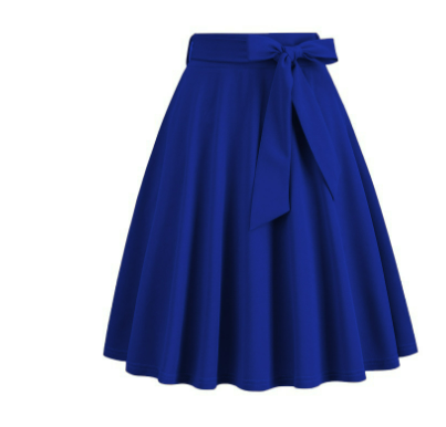 Falda Mujer Midi Elegante con Lazo