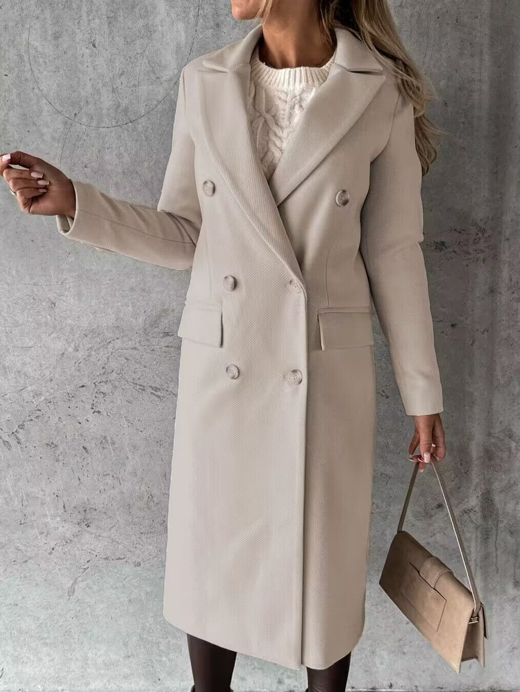 Abrigo Invierno Mujer Elegante Largo