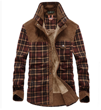 Chaquetón de invierno abrigado para hombre cuello alto
