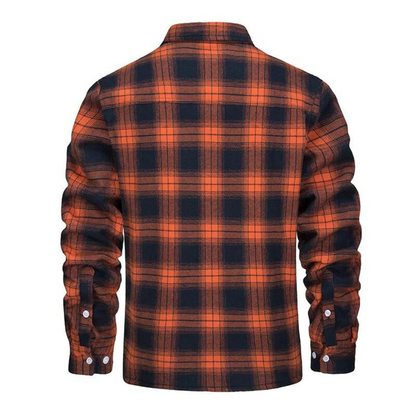 Chaqueta Cuadros Abrigo Forro Polar Cálido - Vestiria